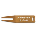 Gold Metal Golf Divot Tool